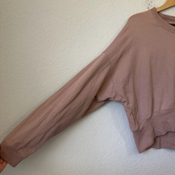 ALL SAINTS Enrico Sweatshirt Nude Pink Cropped Pullover Athleisure - Picture 6 of 10
